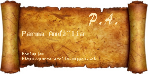 Parma Amélia névjegykártya